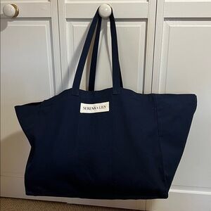 Extra Large Serena and Lily Navy Canvas Tote